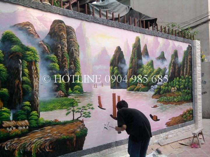 Vẽ tranh tường đẹp tại TPHCM  Tranh 3D 2D Quán cafe