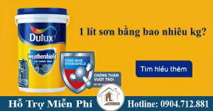 1 lít sơn bằng bao nhiêu kg?