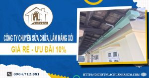 Công ty chuyên sửa chữa, làm máng xối tại quận 6 ưu đãi 10%