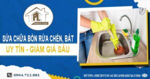 Giá sửa chữa bồn rửa chén, bát tại Thủ Dầu Một【Giảm 10%】